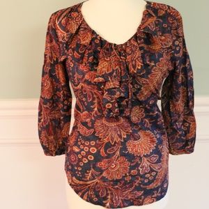 Ralph Lauren 3/4 sleeve floral blouse. NWT M